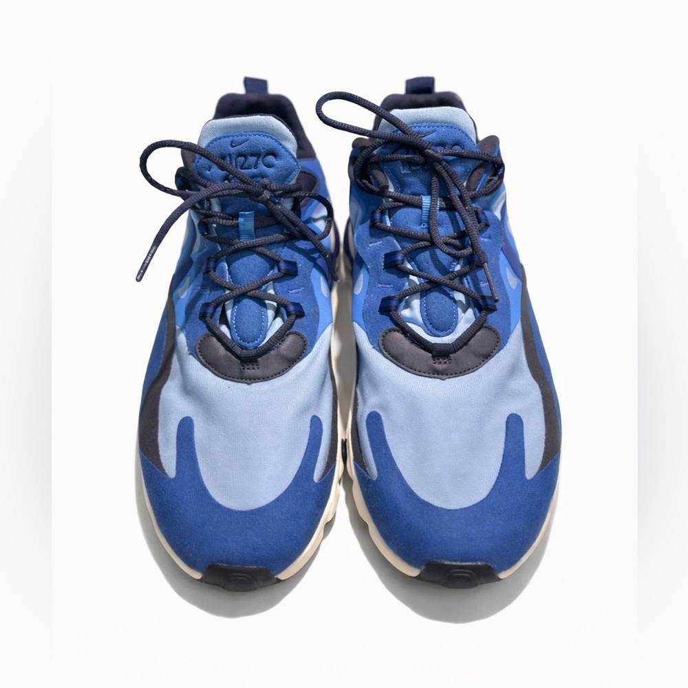 NWOT-Nike Air Max 270 React Blue Men’s 13 Athletic Sneakers - Picture 2 of 12